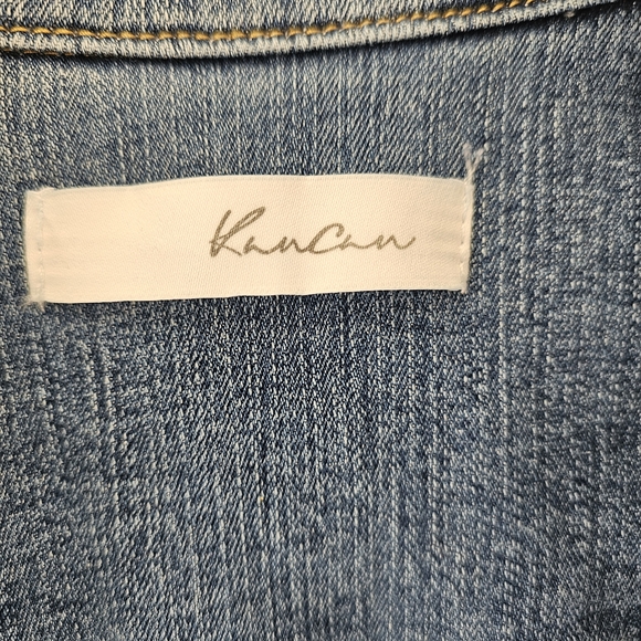 KanCan Medium Blue Distressed Jean Jacket - Picture 5 of 8